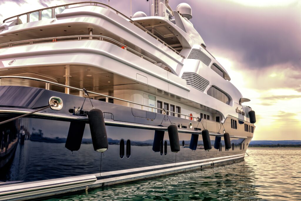 Marine boat at sea