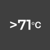 Temperature more than 70 degrees centigrade