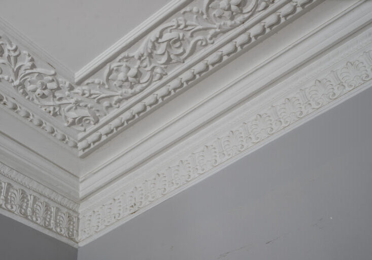 Ceiling coving around the top of a room
