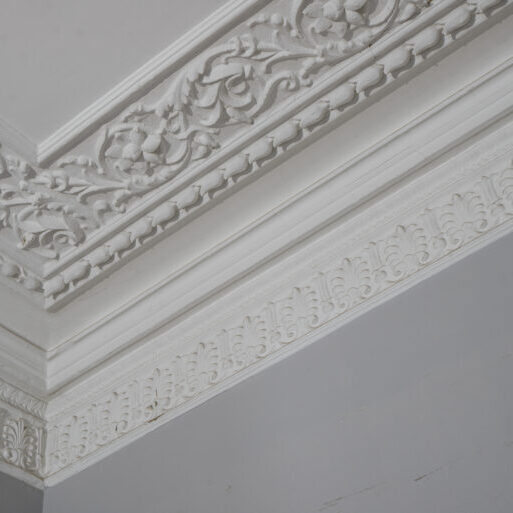 Ceiling coving around the top of a room