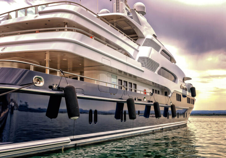 Marine boat at sea